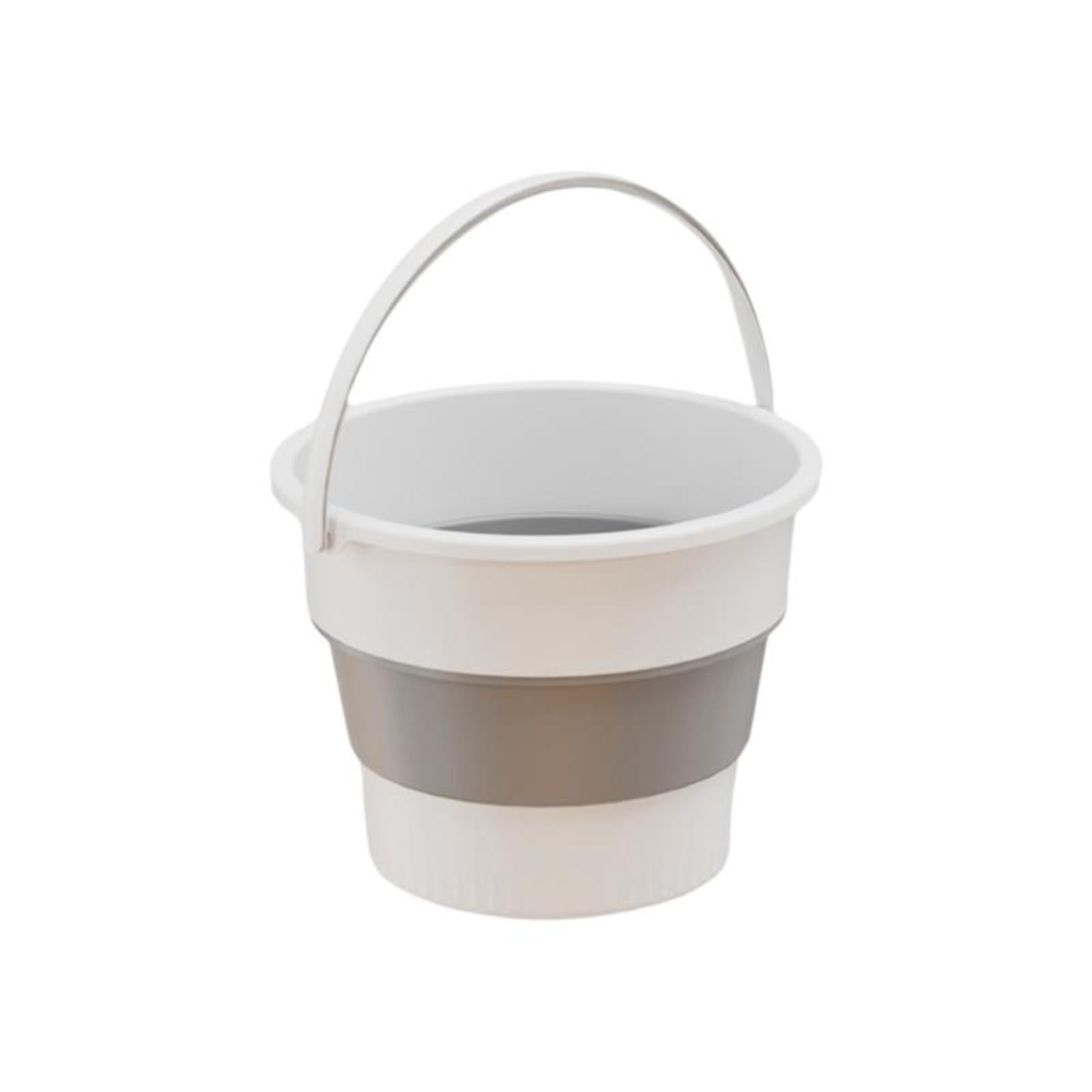 Bnf Car Trash Can, Foldable Organizer, Waterproof Storage Bin for Cars, S, Pickups White Gray 10L