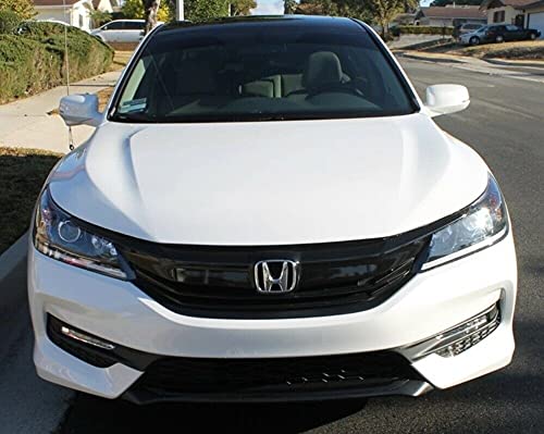 SlickMod Chrome Delete Vinyl Overlay for 2016-2017 Honda Accord Sedan, Full Kit, Gloss Black