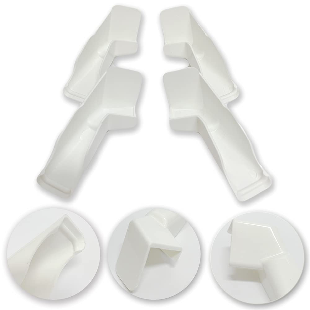 Fcouiid Rv Rain Gutter Spouts With Extensions - Roof Rail Gutter Drain Protect Accessories For Van, Travel Trailer, 2 Left & 2 R
