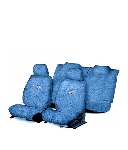 Flomaster Towelmate Seat Cover for Honda Amaze (Set of 3, Blue) (WV0013593_121)