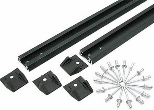 Rhino Rack Roof Rack Base Track Set For Cap/Toppers/Canopies 63' Set Of Two With Mounting Hardware (63'), Black