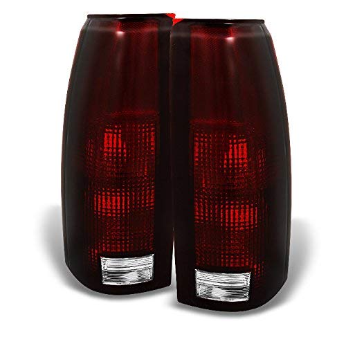 AKKON - For C/K C10 Series Blazer Sierra Suburban Pickup Truck Red Smoke Rear Tail Light Brake Lamps Replacement