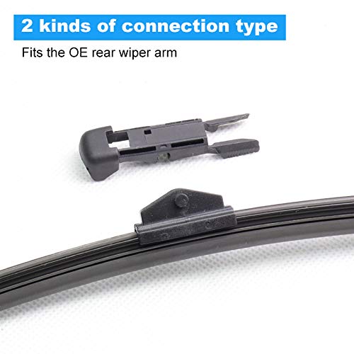 Rear Wiper Blade,Aslam Rear Windshield Wiper Blades Type-E 12I For Original Equipment Replacement,Exact Fit(Pack Of 2)
