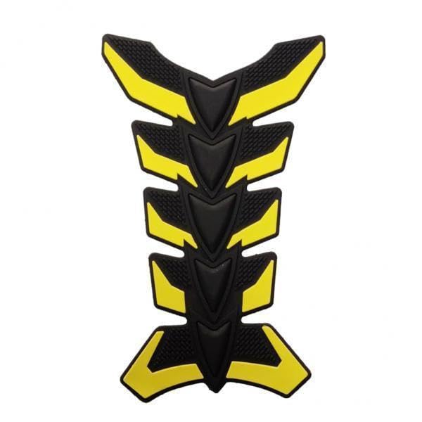 Bnf 2Xyellow Rubber Fishbone Motorcycle Oil Fuel Tank Pad Protector Stickerdecals Stickers Decals Emblems Flags Motorcycle Acces
