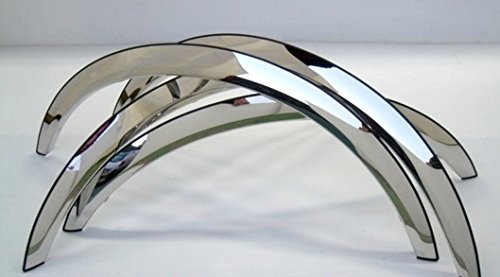 Qmi 482003 -Fender Trim Compatible With Lincoln Town Car (1/2 Arch) Mirror Polished Stainless Steel 2' Wide Width Set Of 4