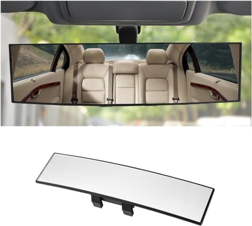 Gnastas Car Rear View Mirror Interior Mirror Wide Angle Panorama Safety Mirror Interior Mirror Large Vision Mirror 1Pc