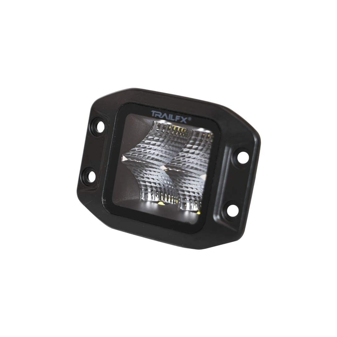 3 Inch Flush Mount Cube Blacked-Out Led, Flood Beam, 2400 Lumens, Includes Wiring Harness & Mounting Hardware, Set Of 2