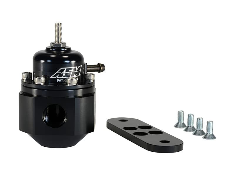 Aem 25-302Bk Black High Volume Adjustable Fuel Pressure Regulator