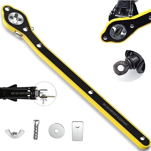 Bk 10 Import & Export Labor Saving Hand Car Jack Wrench/Wrench/Jack Ratchet Wrench For Car, Long Handle For Scissor Jack, Positi