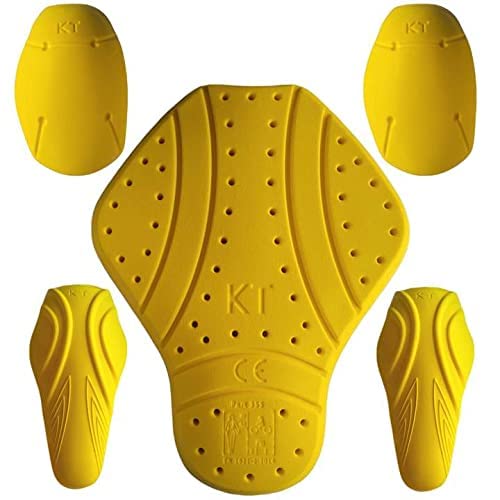 MOTOSTYLEWEAR 5 PC - CE Level 2 certified armor pads l Level 2 Approved Back, Shoulder And Elbows armor protector inserts for Mo