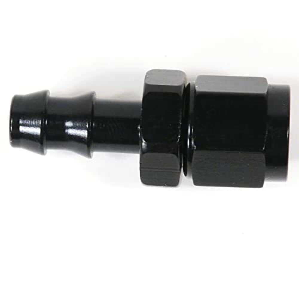 -4An St Blk Push-On Hose End