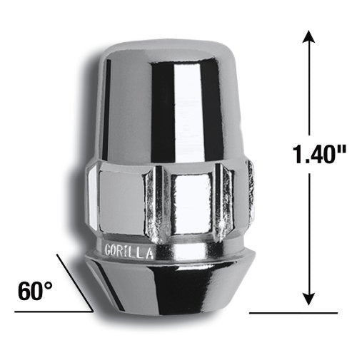 Gorilla Automotive 71634N The System Acorn Wheel Locks (12Mm X 1.50 Thread Size) - For 6 Lug Wheels