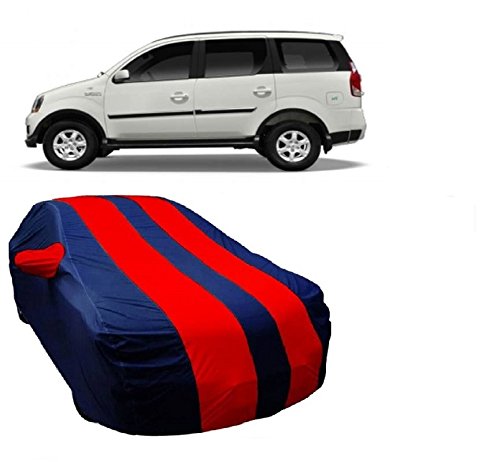 MotRoX Car Body Cover Compatible with Mahindra Xylo with Side Mirror Pocket (Red & Blue)