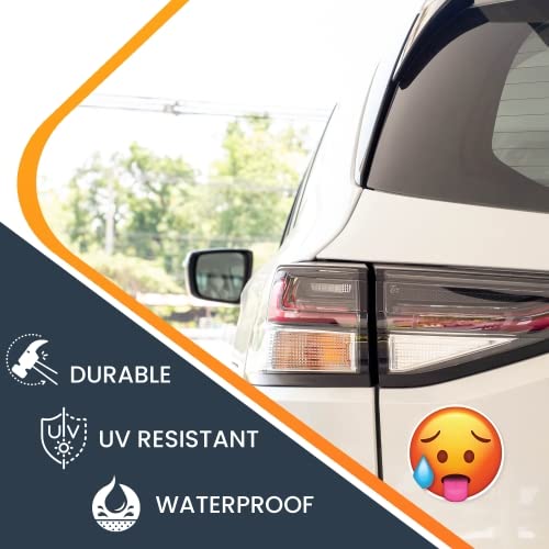 Magnet Me Up Hot Emoticon Magnet Decal - 5" Round Vinyl Car Magnet for Self-Expression - Cute Design, Durable for Any Magnetic Surface