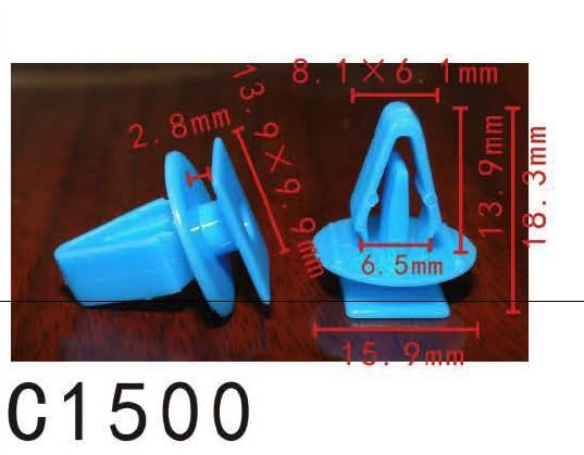 Autobahn88 Retainer Clip For Cowl Panel, Compatible With Honda (Oem: 90602Ta0003) (Pack Of 20)