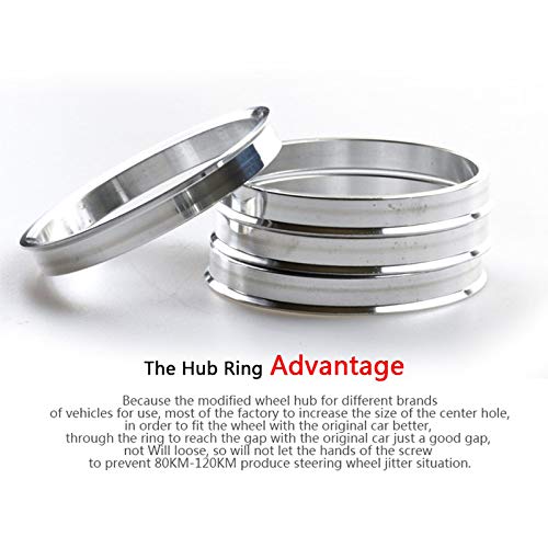 Dcvamous Alloy Aluminum Wheel Hub Centric Rings 64.1 To 57.1, Set Of 4 Hubcentric Rings - Performance Spigot Hubrings For 57.1Mm