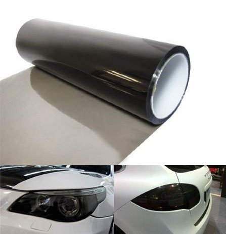 Diyah 12 X 48 Inches Self Adhesive Headlight, Tail Lights, Fog Lights Tint Vinyl Film (Light Black)