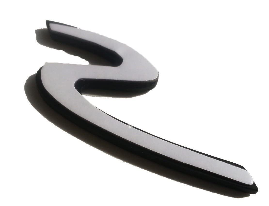 Zorratin Small Satin Silver S S Letter Rear Trunk Boot Lid Hatch Tailgate Emblem Badge For Porsche 911 Carrera 991 718 992 Panamera Boxster Macan Cayenne Turbo 2011-2025