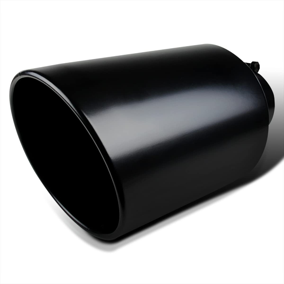 Spec-D Tuning 4''Inlet/8'' Outlet Black Stainless Steel Truck Bolt-On Exhaust Muffler Tip