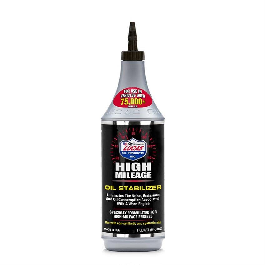 LUCAS Oil High Mileage Oil Stabilizer (1 Qt) - 12 Pack