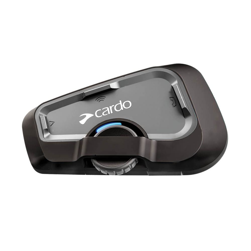 Cardo Systems FREECOM 4X Motorcycle 4-Way Helmet Bluetooth Communication System Headset Intercom, Universal Bluetooth Connectivity, Waterproof, 40mm Speakers - Single Pack -Like New