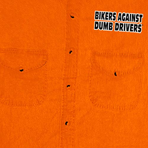 Hot Leathers Sleeveless Denim Shirt, Safety Orange, X-Large, Cotton, Model GMD5090