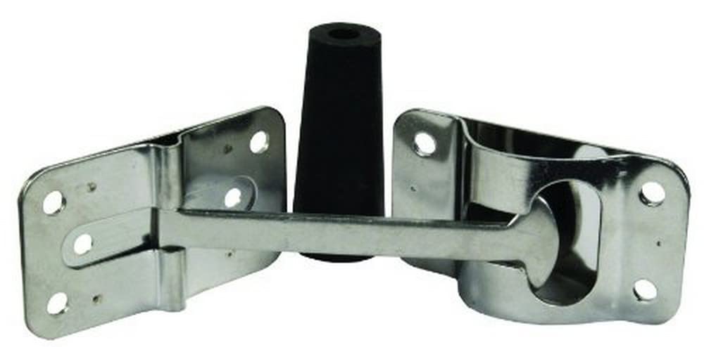 JR Products 10615 Stainless Steel Flat T-Style Door Holder - 4