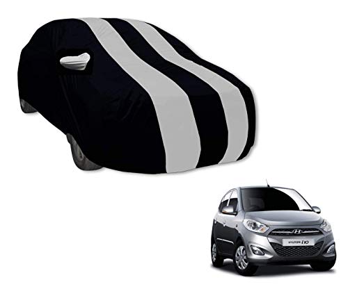 Auto Hub Water Resistant Car Body Cover Compatible With Hyundai I10 (Model: 20092014, Blacksilver)