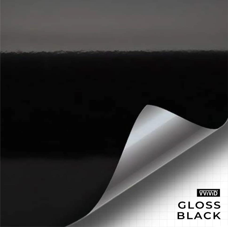 Vvivid Gloss Vinyl Detailing Wrap Tape 2 Inch X 20Ft Diy Roll (Gloss Black)