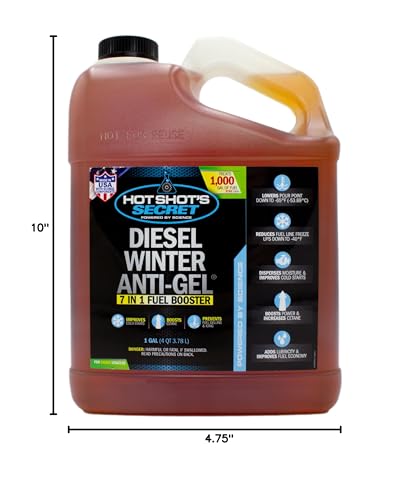 Hot Shot's Secret Diesel Winter Anti-Gel 1 Gallon, Amber - Model P403301G, Essential Additive for Cold Weather Performance