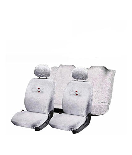 Flomaster Towelmate Seat Cover for Maruti Swift (Set of 3, White)