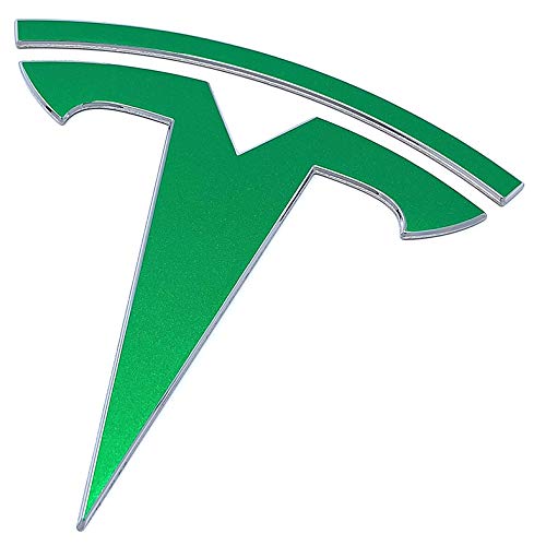Custom Cut Graphics Logo Decal Wrap For Tesla Model Y, 4-Pc Set (Gloss Green)