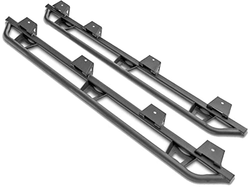 N-Fab Trail Sliders For Jeep Wrangler Jlu | Cab Length, Heavy Duty 2' Tubing, Textured Black | Tsj184-Tx | Fits 2018-2024 Jeep Wrangler Jlu 4-Door Suv, Srw Gas
