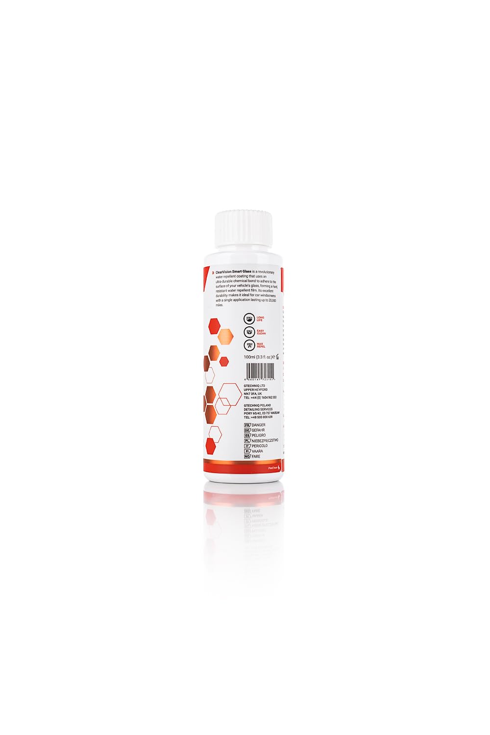 Gtechniq - G1 Clearvision Smart Glass - Improve Wet Weather Visibility; Durable Hydrophobic Coating; Chemically Bonds To Glass; Lasts 1 To 2 Years; More Easily Remove Contaminates (100 Milliliters)