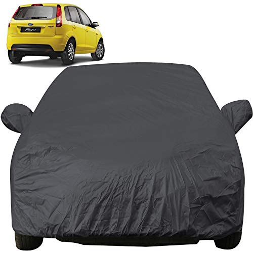 Autofact Car Body Cover Compatible For Ford Figo Old Model (2008 To 2014) (Mirror Pockets, Triple Stitched, Bottom Fully Elastic