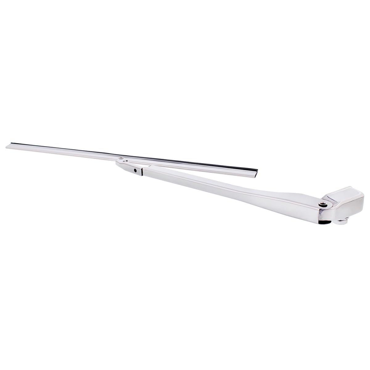 United Pacific A7022 Polished Stainless Steel Wiper Blade/Arm Set W/9-Inch Blade & 7  Inch Arm, Plug-In Style, Trimmable Blade -