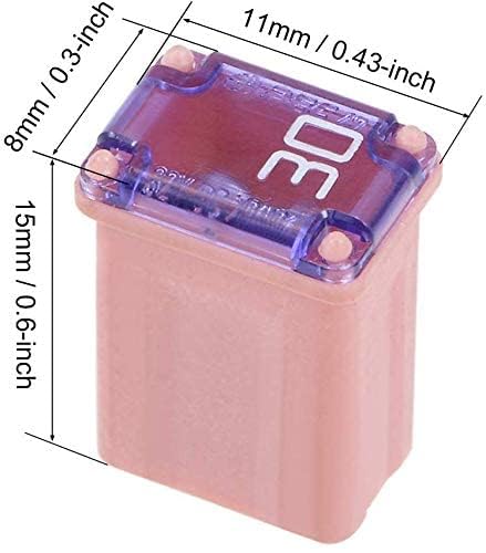 EDS 928-8020 9288020 20 Amp Micro Cartridge Fuses FMM Fuses MCASE Type Compatible Replacement for Ford DG9Z14526BA Subaru 82211A