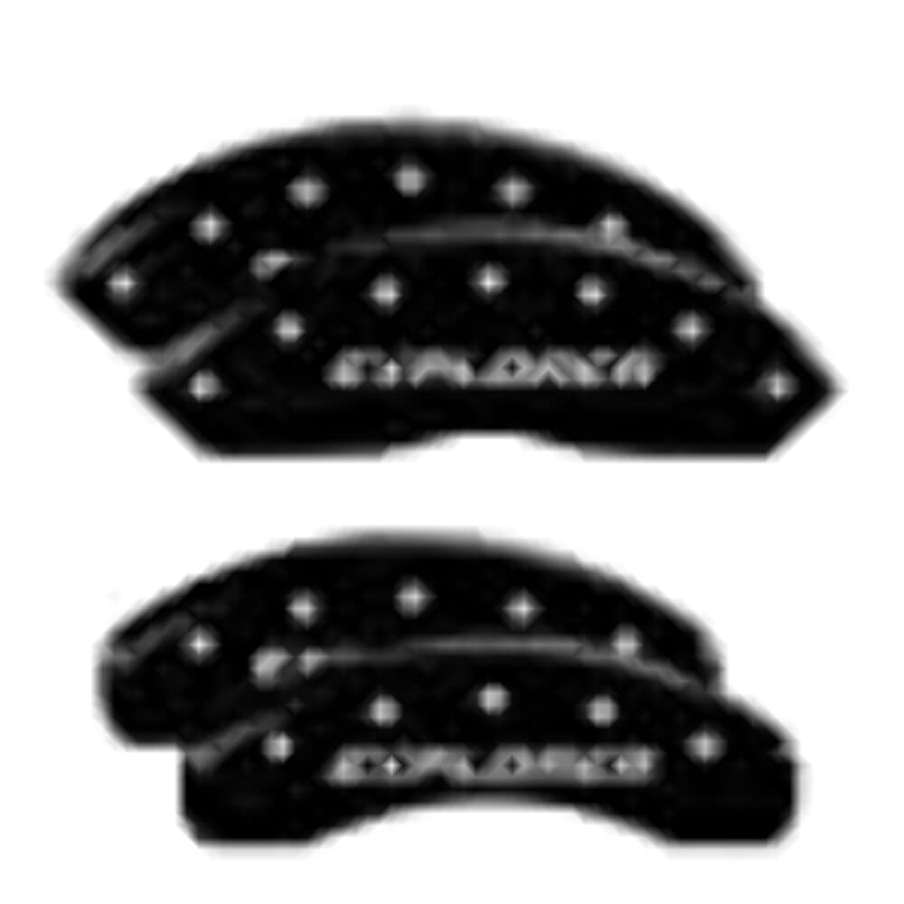 Mgp Caliper Covers 10252Sexpbk Explorer (Pre-2011) Black Powder Coat Finish, Silver Characters, Set Of 4