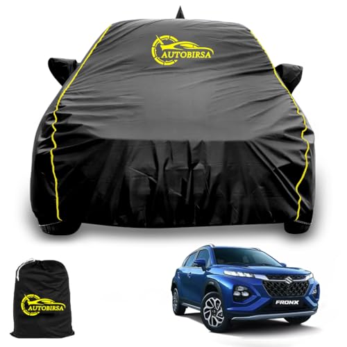 Autobirsa Waterproof Car Body Cover Compatible With Maruti Fronx Car Cover With Mirror & Anteena Packets Dust Proof & Belt With