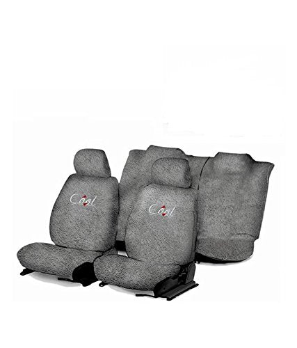 Flomaster Towelmate Seat Cover for Maruti Wagon R (Set of 3, Grey) (WV0013592_46)