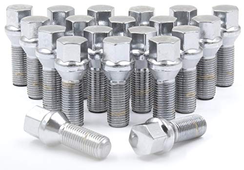 Wheel Accessories Parts Acorn Seat Lug Bolt 17mm, M14x1.5, Chrome, 20 Pcs for BMW 7 Series, X3, X5 (2000-10