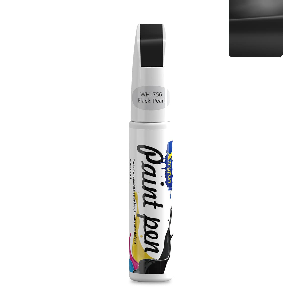 XTryfun Touch Up Paint for Cars Paint Scratch Repair, Waterproof Auto Scratch Remover Pen (Black Pearl)