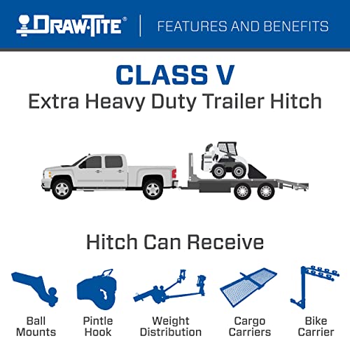 Draw-Tite 76599 Class 3 Trailer Hitch, 2 Inch Square Receiver, Compatible With 2018-2023 Hyundai Kona, 2019-2023 Hyundai Kona Electric, 2022-2023 Hyundai Kona N.