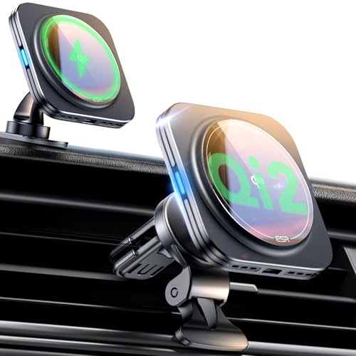 Esr For Qi2 15W Magsafe Car Mount Charger, Qi2Certified Magsafe Car Charger, Air Vent/Dashboard Magnetic Wireless Car Charger,