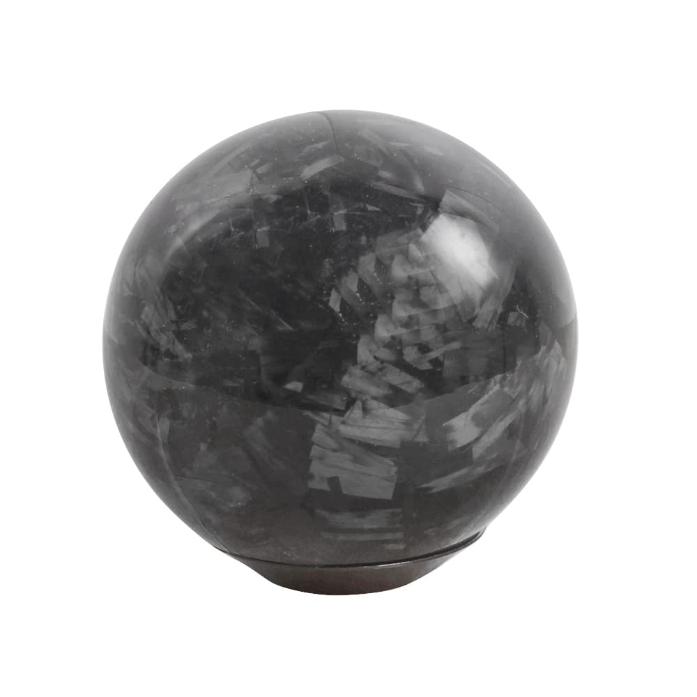 muge racing Forged Carbon Fiber Shift Knob - Spherical Type, Universal Fit, Black, Model SFN096