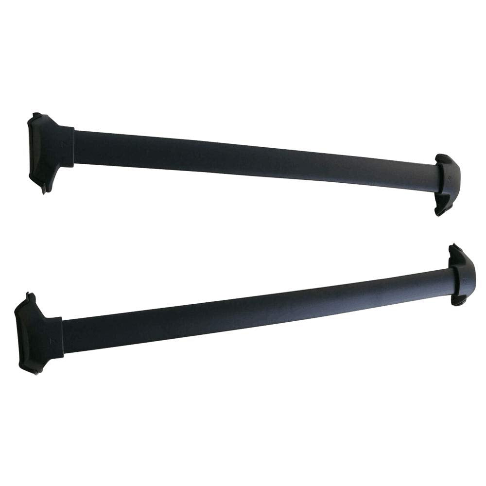 Freemotor802 Compatible With 2017-2022 Honda Crv Cross Bar, Oe Style Unpainted Black Aluminum&Rubber Top Roof Rack