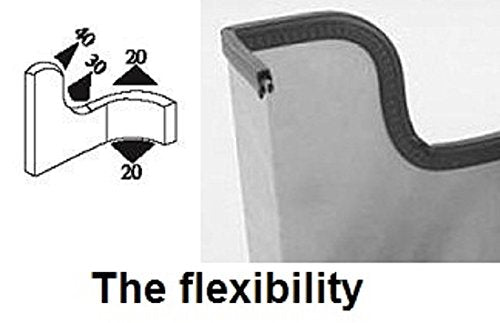 M M Seals - Edge Trim Black Fits 1/5 Inch (4.9Mm), Leg 0.65 Inch (16.6Mm), Length 3 Feet (1Meter) - No Glue Decorative Anti-Scra