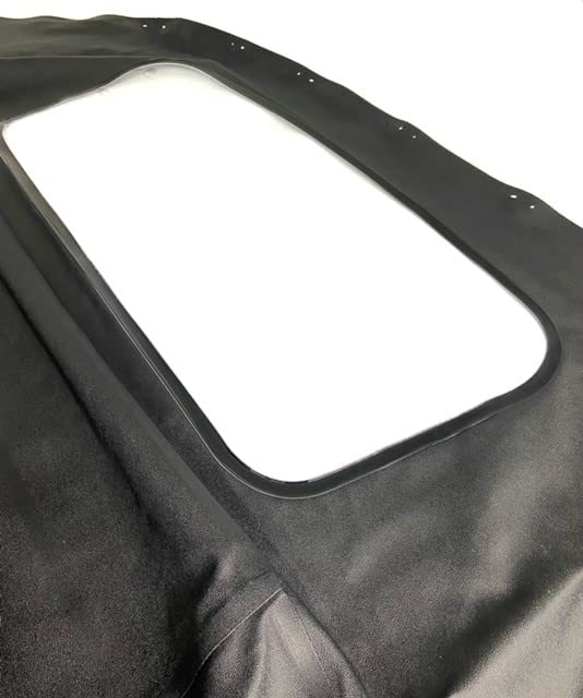 AutoBerry Mazda Miata Convertible Top - Black, No Rain Rail, Model AB-004-32, Compatible 1989-2005