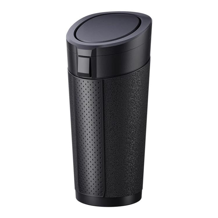 RIGGEAR Car Trash Can for Cup Holder, Mini Waterproof Leakproof Car Dustbin with Flip Lid, Portable Garbage Bin (Black)