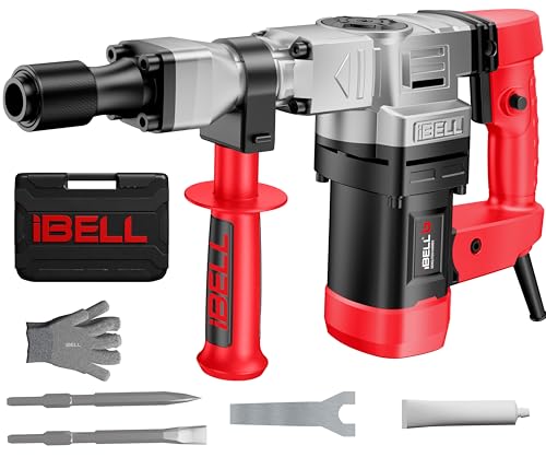 Ibell Demolition Hammer Dh1078, 6Kg, 1150W, Copper Armature, Impact 4100/Min, Energy 10J, 17Mm Hex Chuck